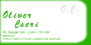 oliver cseri business card